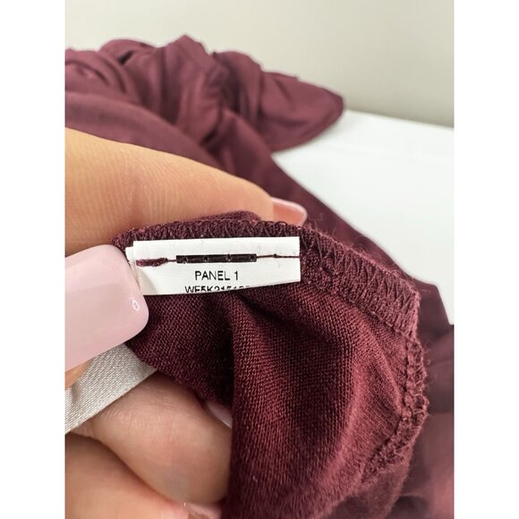 Maroon Silky Trim Flowy Long XL Cami Romantic Boho Luxe Layering Slip Tank - Picture 5 of 7